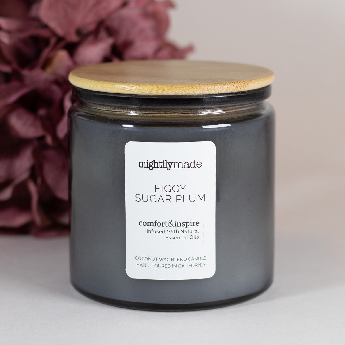 Figgy Sugar Plum Scented Candle With Decor