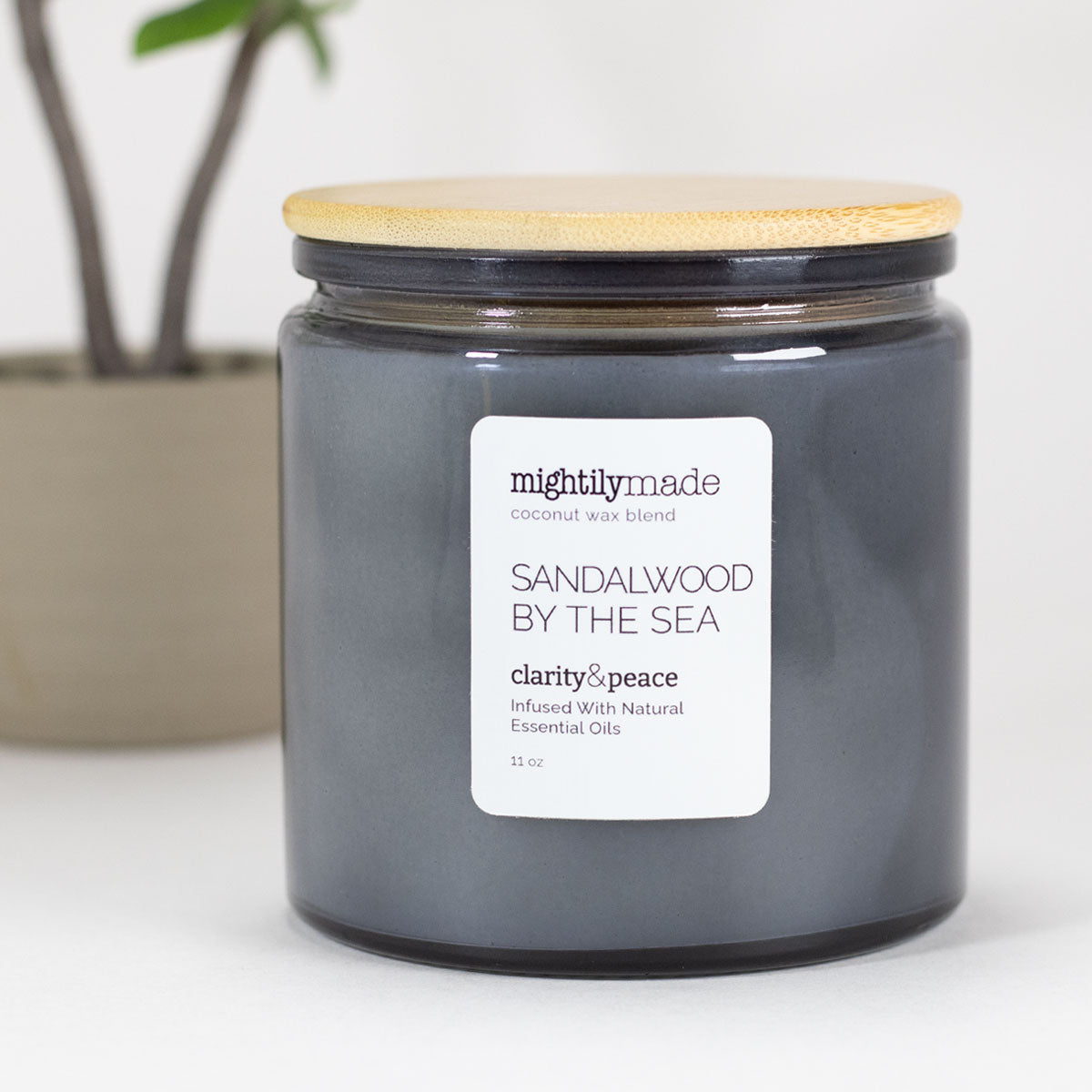 Sandalwood By the Sea Scented Candle With Decor