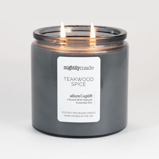 Teakwood Spice Candle Lit