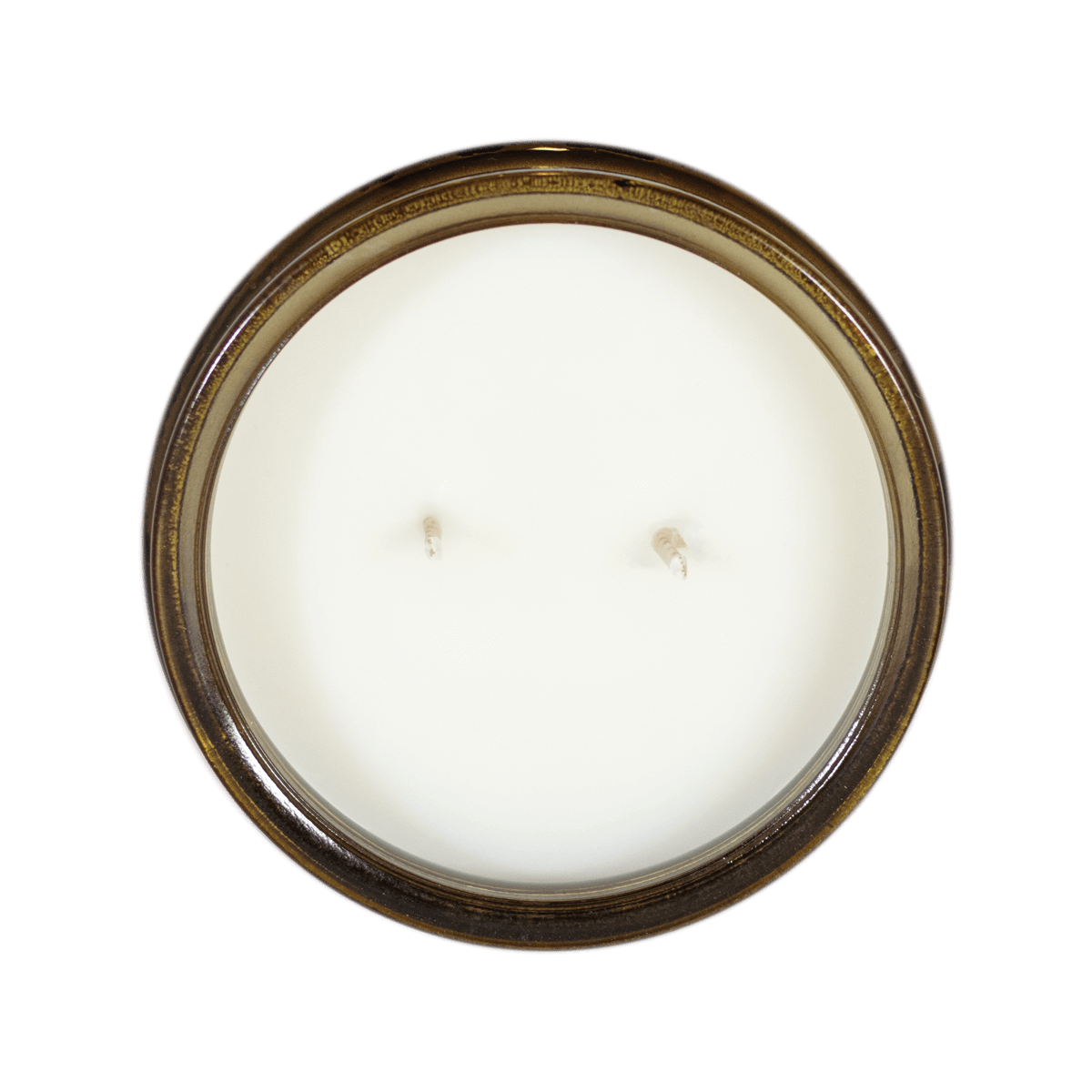 Two Wick Natural Candle - Amber Glass Jar