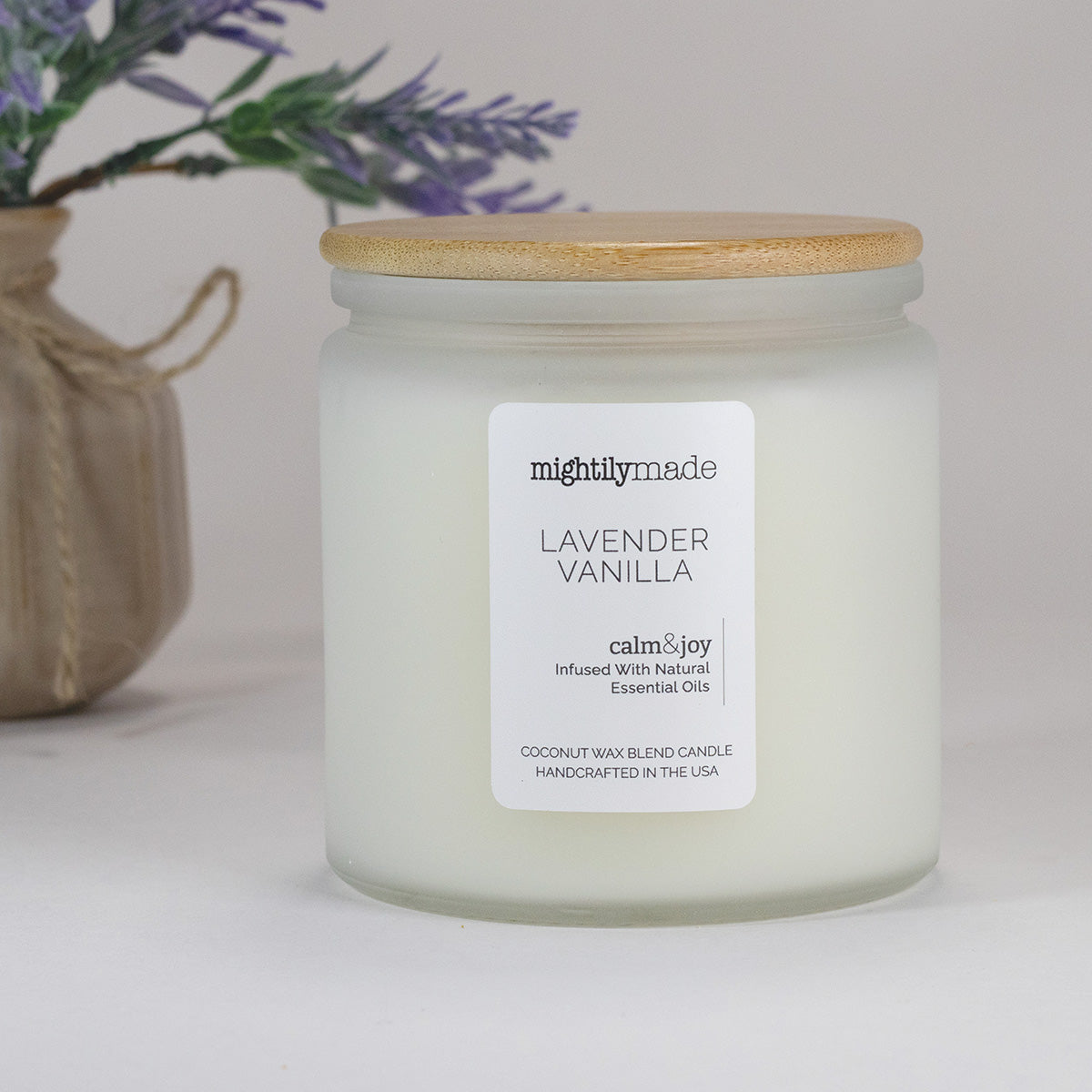 Lavender Vanilla - Scented Coconut Wax Aromatherapy Candle – Mightily Made