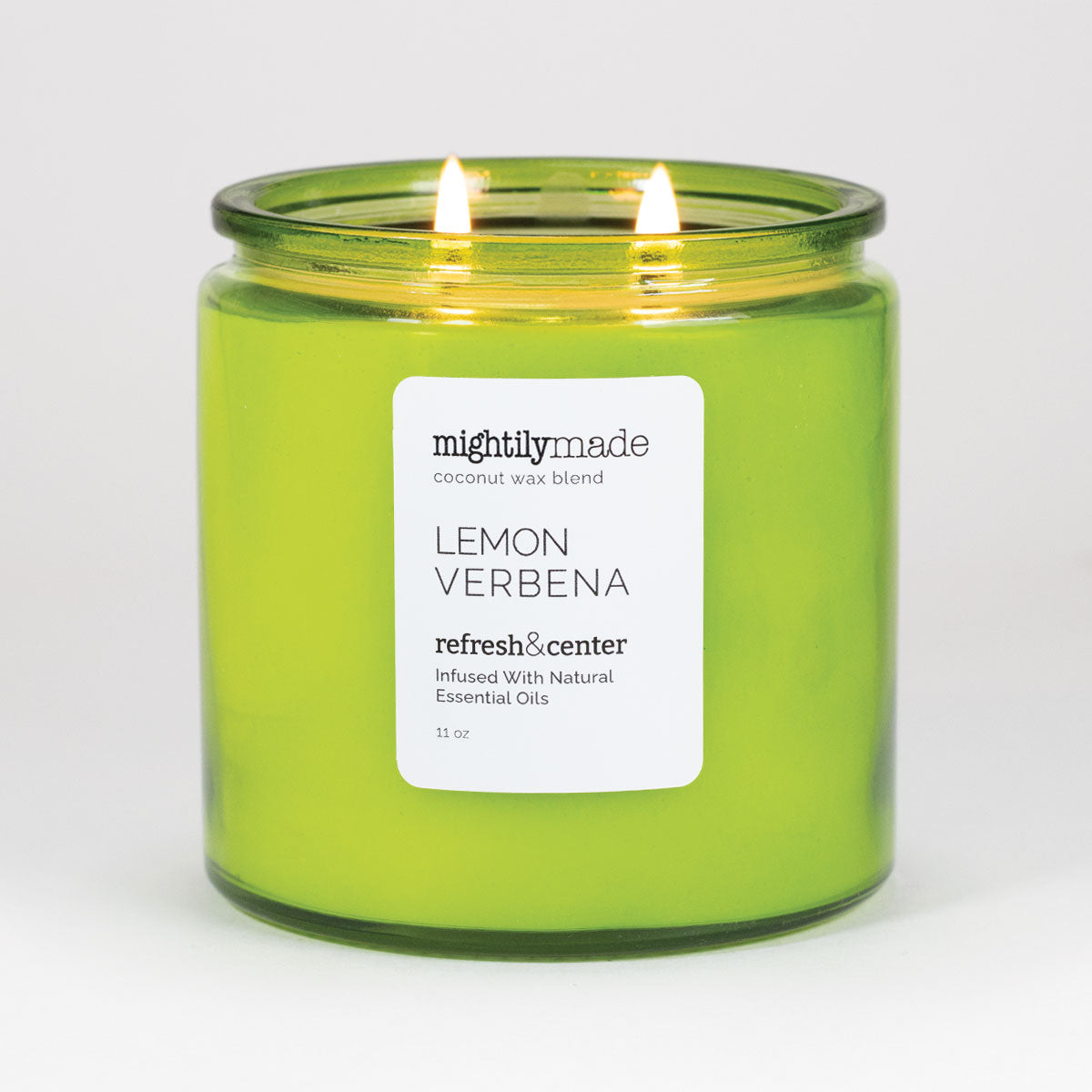 Lemon Verbena Coconut Wax Candle - Lit