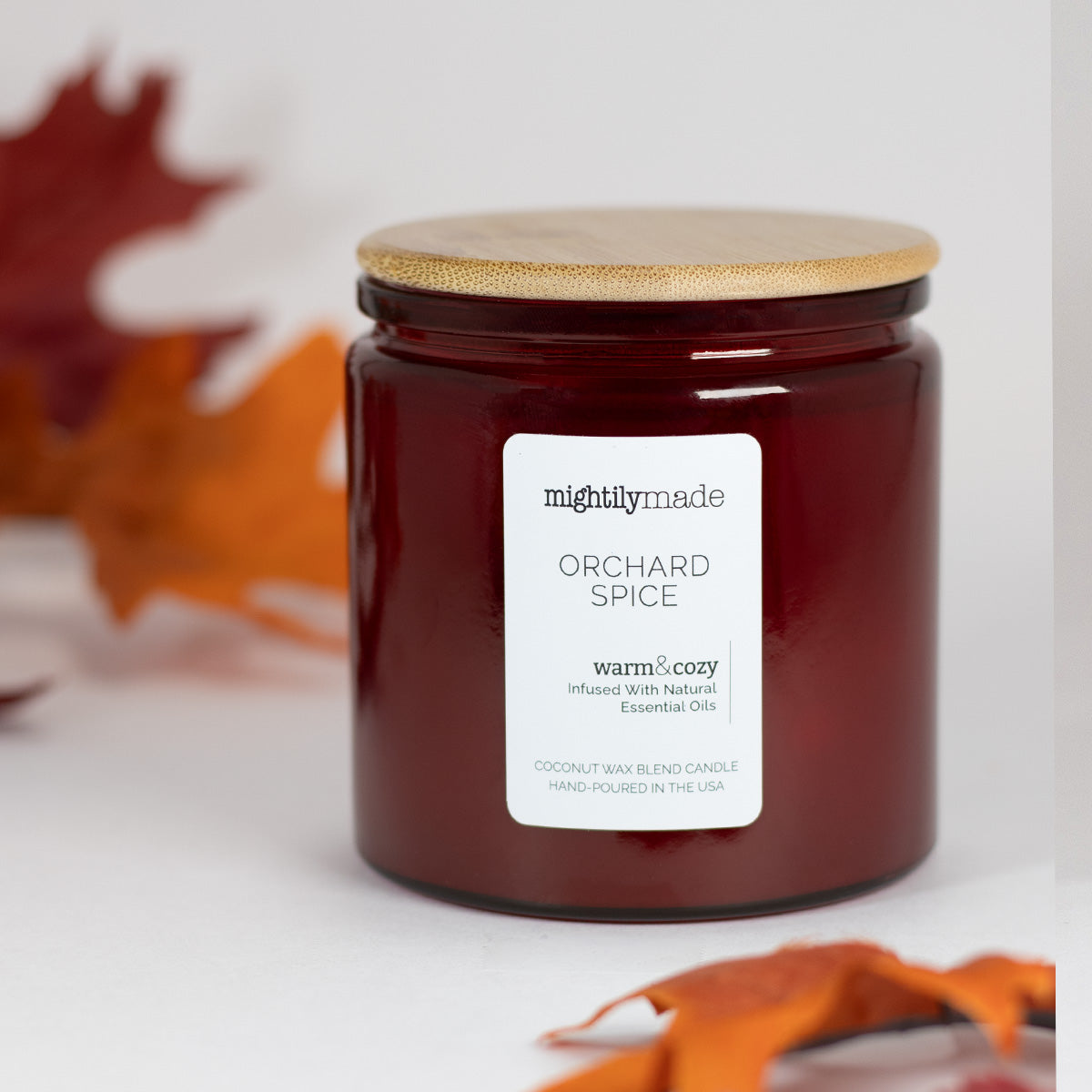 Orchard Spice Scented Candle With Decor