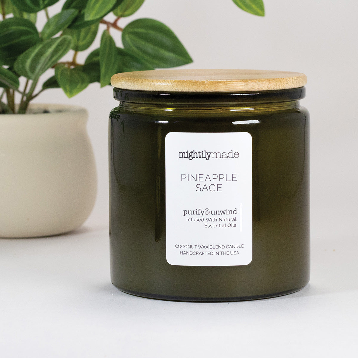 Pineapple Sage Scented Candle With Decor