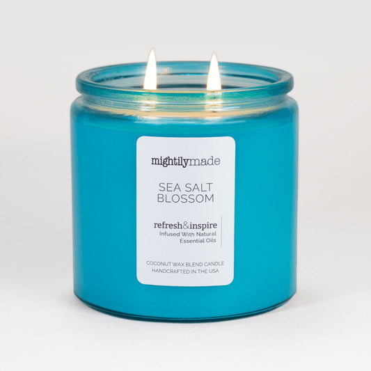 Sea Salt Blossom Candle Lit