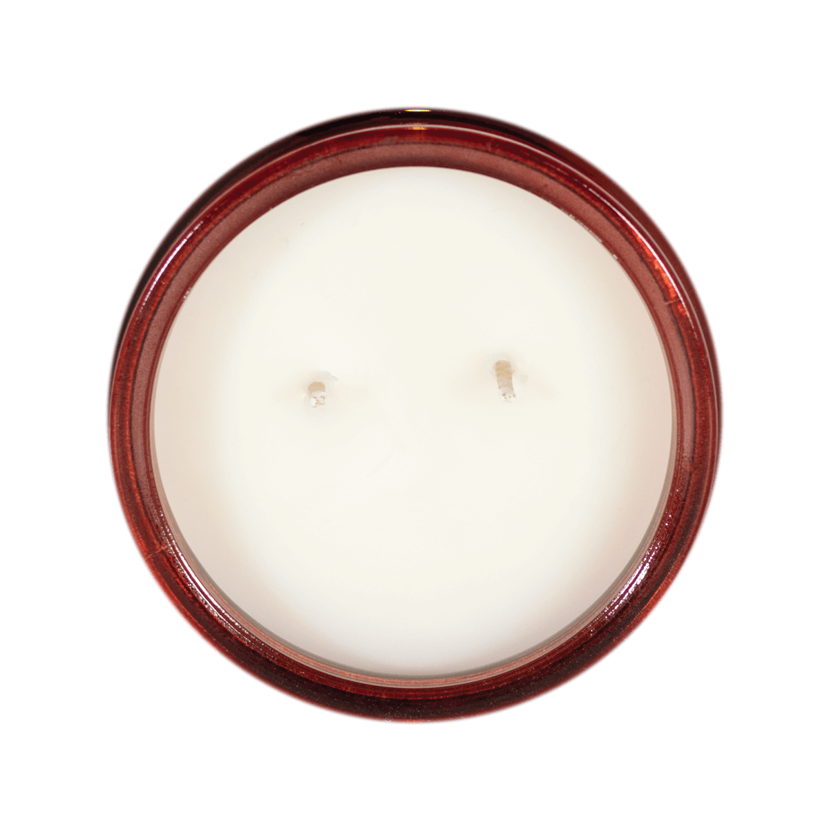Two Wick Candle - Red Glass Jar