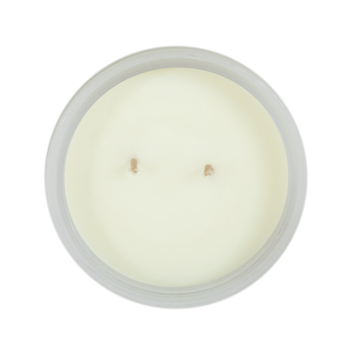 Two Wick Candle - Frosted White Glass Jar